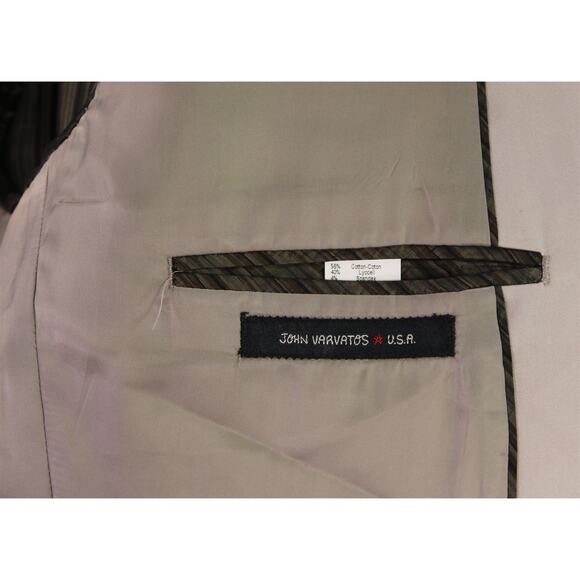 John Varvatos Men's Tan Cotton Lyocell Stretch Blazer 2-Btn 44R 44L - Picture 8 of 10